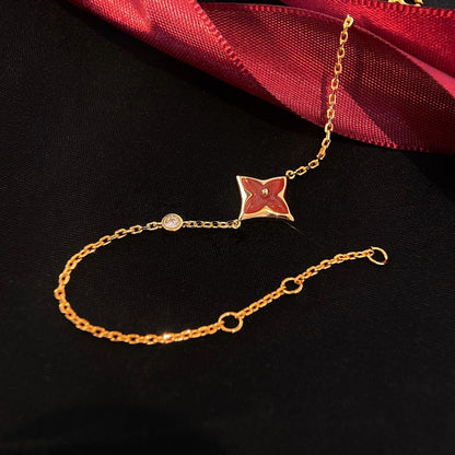 [Max Jewelry ]COLOR STAR CARNELIAN PINK GOLD DIAMOND BRACELET