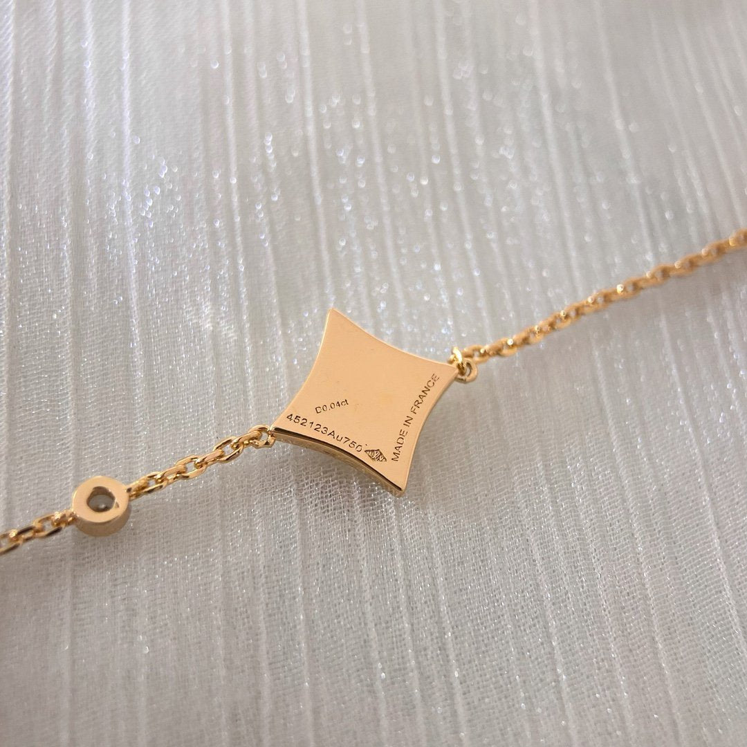 [Max Jewelry ]COLOR STAR CARNELIAN PINK GOLD DIAMOND BRACELET