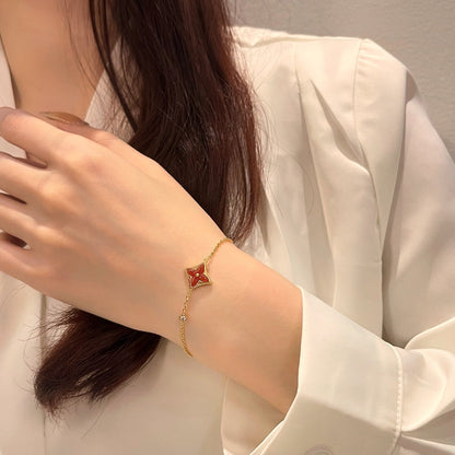 [Max Jewelry ]COLOR STAR CARNELIAN PINK GOLD DIAMOND BRACELET