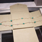 [Plus&Max]CLOVER 20 MOTIFS MALACHITE DIAMOND NECKLACE