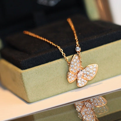 [Max Jewelry ]BUTTERFLY DIAMOND NECKLACE