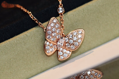 [Max Jewelry ]BUTTERFLY DIAMOND NECKLACE