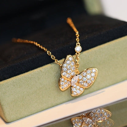 [Max Jewelry ]BUTTERFLY DIAMOND NECKLACE