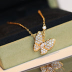 [Plus&Max]BUTTERFLY DIAMOND NECKLACE