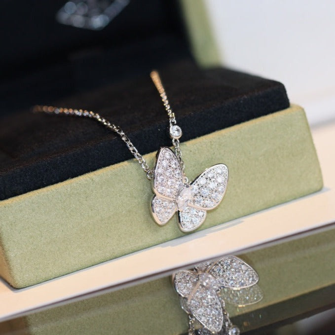 [Max Jewelry ]BUTTERFLY DIAMOND NECKLACE