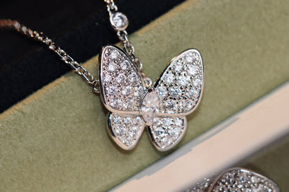 [Max Jewelry ]BUTTERFLY DIAMOND NECKLACE