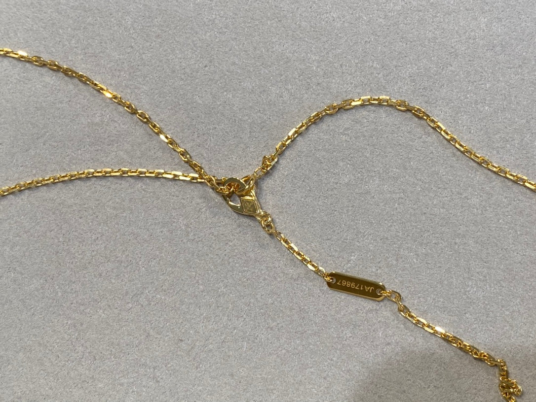 [Max Jewelry ]CLOVER 25MM NECKLACE GOLD CARNELIAN