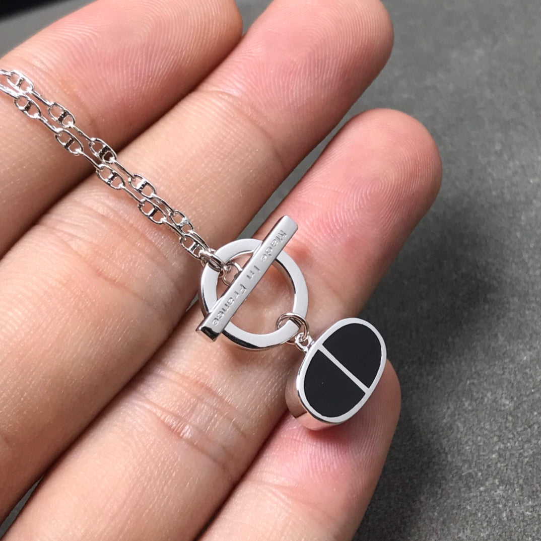 [Max Jewelry ]CHAINE VERSO BLACK CERAMIC  NECKLACE