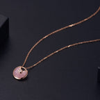 [Plus&Max]AMULETTE ROSE GOLD PINK MOP NECKLACE