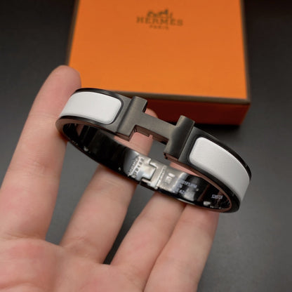 [Max Jewelry ]H BRACELET 12MM BLACK WHITE CERAMIC