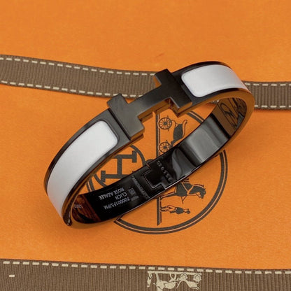 [Max Jewelry ]H BRACELET 12MM BLACK WHITE CERAMIC