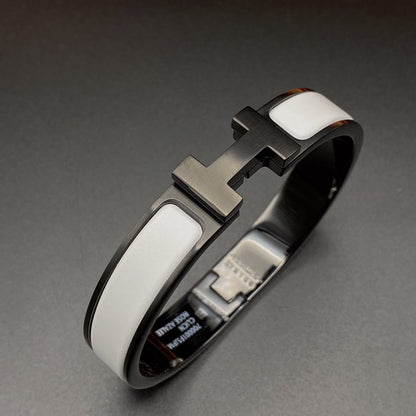 [Max Jewelry ]H BRACELET 12MM BLACK WHITE CERAMIC