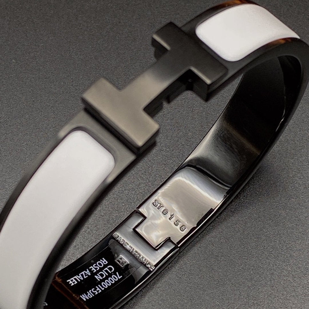 [Plus&Max]H BRACELET 12MM BLACK WHITE CERAMIC