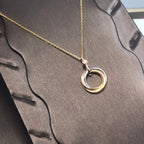 [Plus&Max]TRINITY SILVER GOLD PINK GOLD NECKLACE