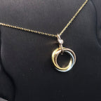 [Plus&Max]TRINITY SILVER GOLD PINK GOLD NECKLACE