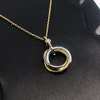 [Plus&Max]TRINITY SILVER GOLD PINK GOLD NECKLACE