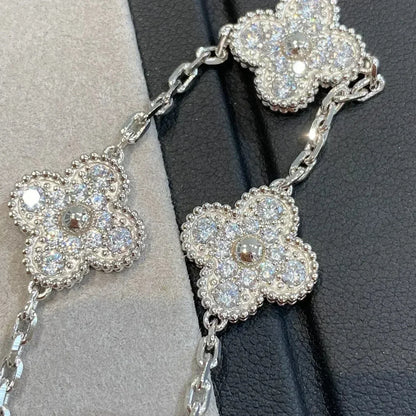 [Max Jewelry ] CLOVER 5 MOTIF FULL DIAMOND BRACELET COLLECTION