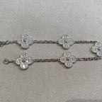 [Plus&Max]LUCKY CLOVER 5-MOTIF BRACELET - FULL-DIAMOND
