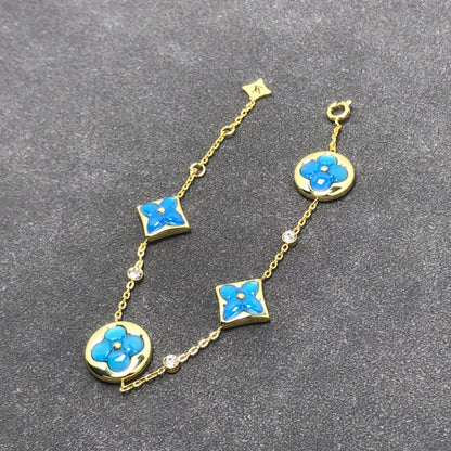 [Max Jewelry ]STAR AND SUN TURQUOISE 4 MOTIFS 3 DIAMONDS