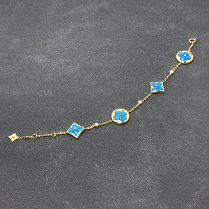 [Max Jewelry ]STAR AND SUN TURQUOISE 4 MOTIFS 3 DIAMONDS