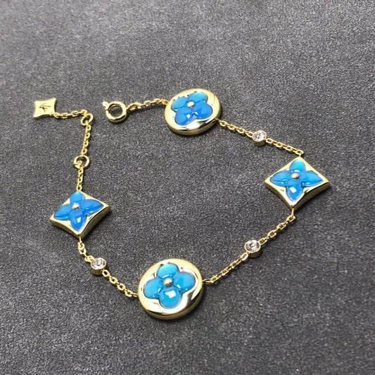 [Max Jewelry ]STAR AND SUN TURQUOISE 4 MOTIFS 3 DIAMONDS