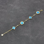 [Plus&Max]STAR AND SUN TURQUOISE 4 MOTIFS 3 DIAMONDS