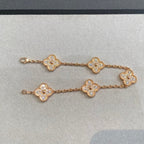[Plus&Max]LUCKY CLOVER 5-MOTIF BRACELET - FULL-DIAMOND