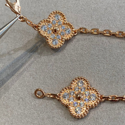 [Max Jewelry ] CLOVER 5 MOTIF FULL DIAMOND BRACELET COLLECTION