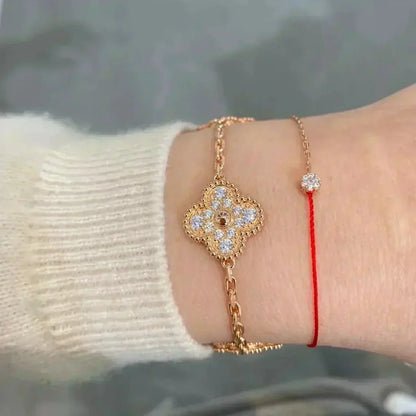 [Max Jewelry ] CLOVER 5 MOTIF FULL DIAMOND BRACELET COLLECTION