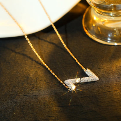 [Max Jewelry ]VOLT SILVER DIAMOND PEDANT NECKLACE