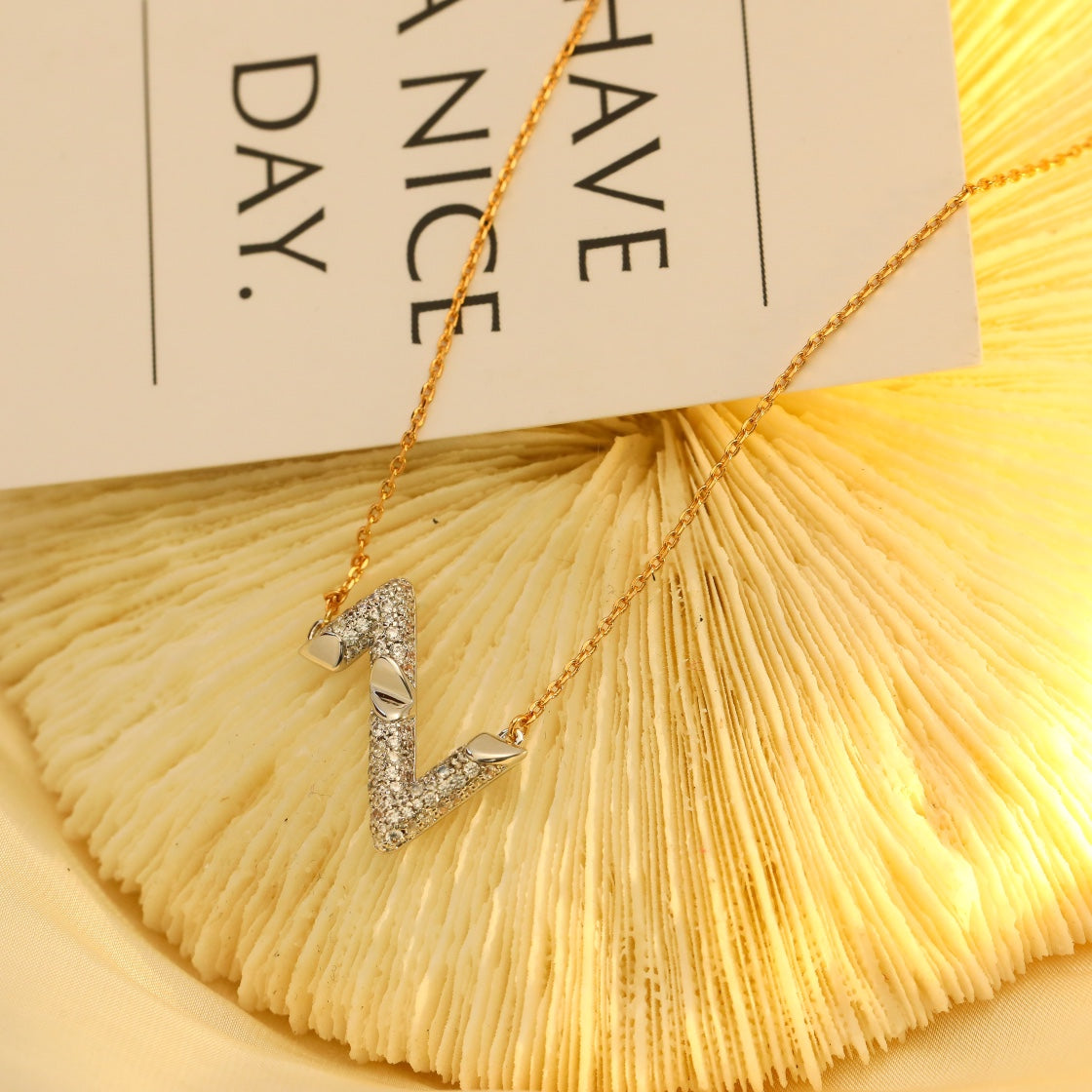 [Max Jewelry ]VOLT SILVER DIAMOND PEDANT NECKLACE
