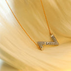 [Plus&Max]VOLT SILVER DIAMOND PEDANT NECKLACE