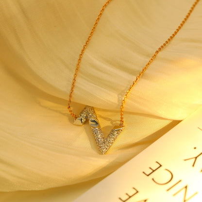 [Max Jewelry ]VOLT SILVER DIAMOND PEDANT NECKLACE