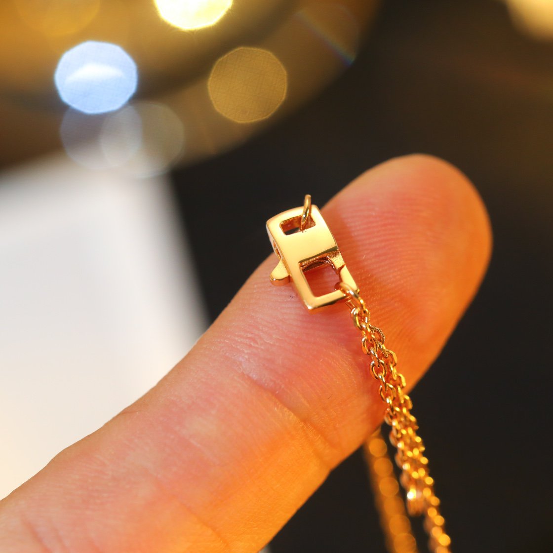 [Max Jewelry ]STAR AND SUN DIAMOND PINK GOLD NECKLACE