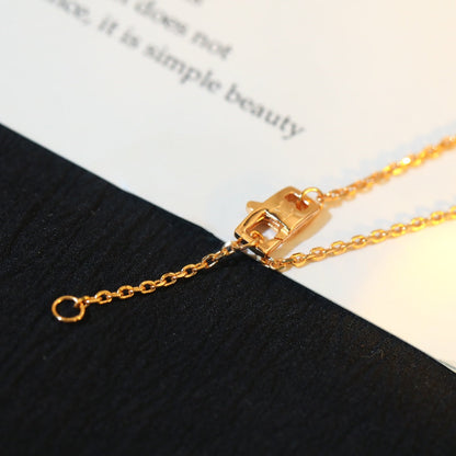 [Max Jewelry ]STAR AND SUN DIAMOND PINK GOLD NECKLACE
