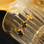 [Plus&Max]STAR AND SUN ONYX PINK GOLD NECKLACE