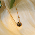 [Plus&Max]SUN PEDANT PINK GOLD 1 DIAMOND NECKLACE