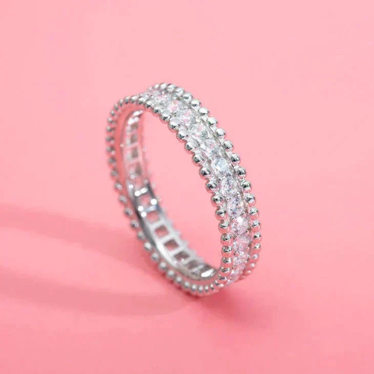 [Max Jewelry ]PERLEE DIAMOND SILVER RING