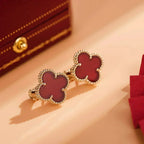 [Plus&Max]CLOVER MEDIUM 1 MOTIFS CARNELIAN  EARRINGS