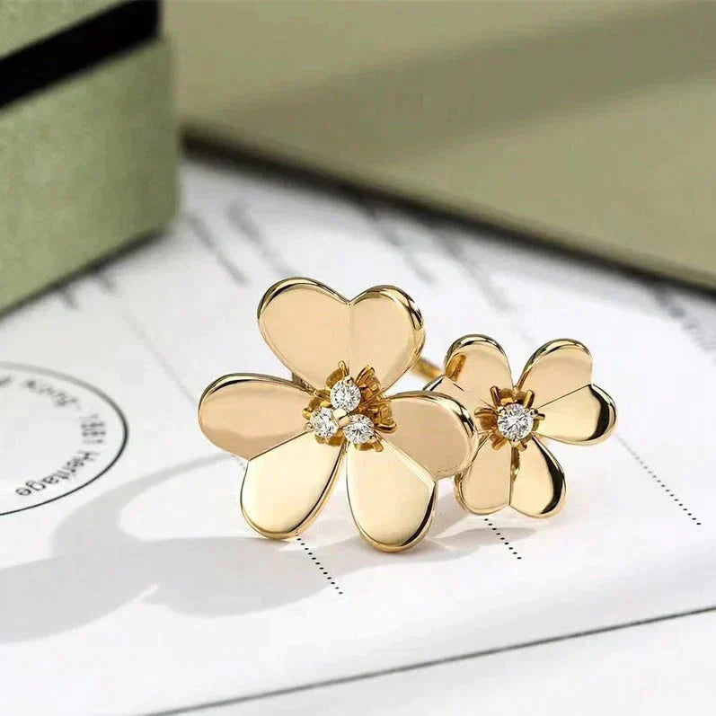 [Max Jewelry ]CLOVER COMOS GOLD DIAMOND RING