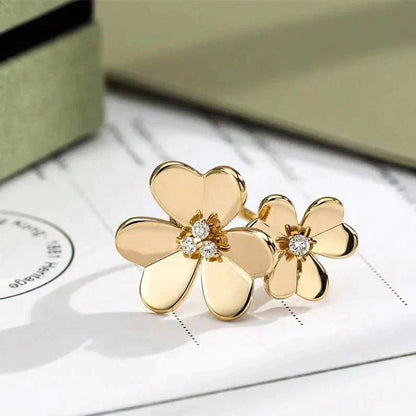 [Max Jewelry ]CLOVER COMOS GOLD DIAMOND RING