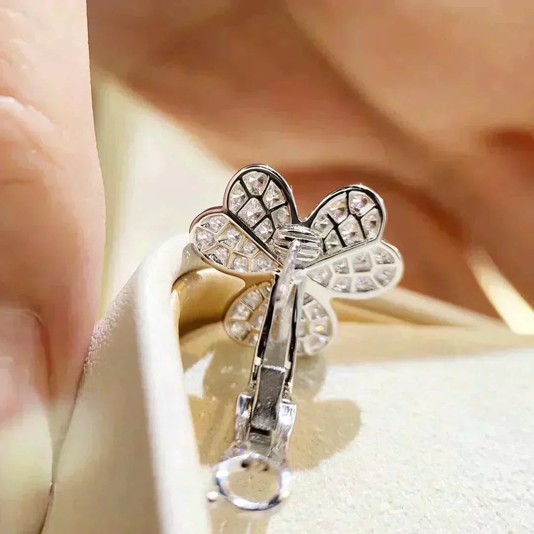 [Max Jewelry ]CLOVER COMOS DIAMOND EARRINGS SILVER