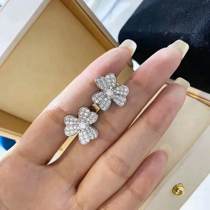 [Max Jewelry ]CLOVER COMOS DIAMOND EARRINGS SILVER