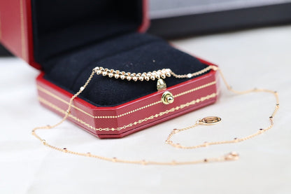 [Max Jewelry ]CLASH PINK GOLD NECKLACE