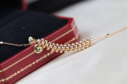[Max Jewelry ]CLASH PINK GOLD NECKLACE