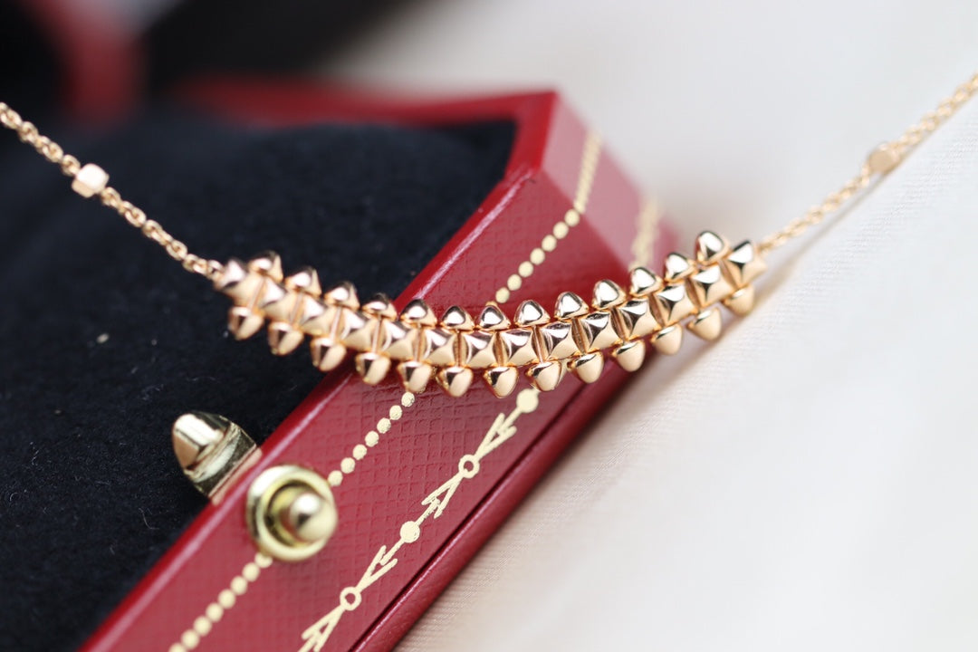 [Max Jewelry ]CLASH PINK GOLD NECKLACE