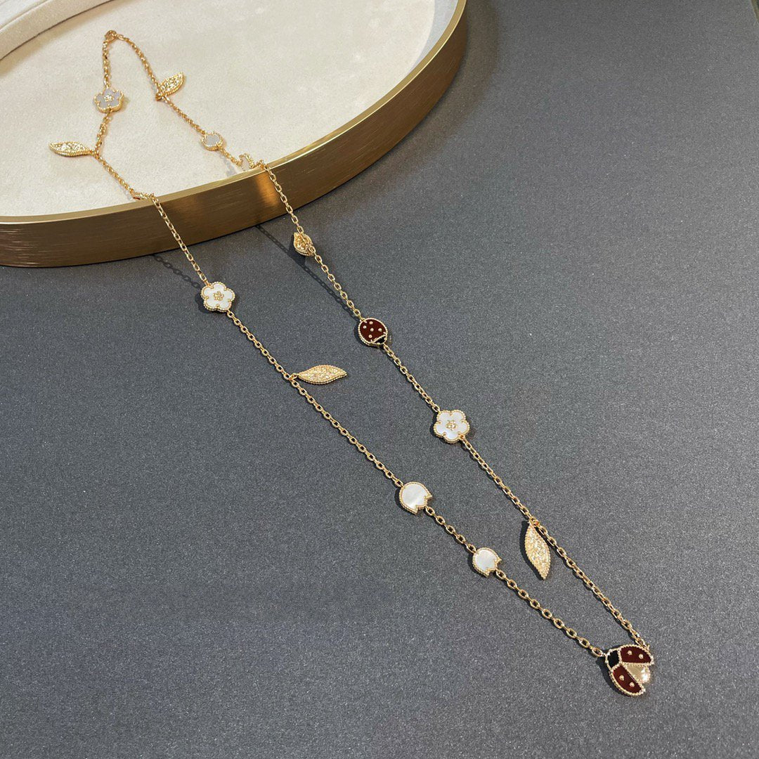 [Max Jewelry ]LUCKY SPRING 15 MOTIFS GOLD NECKLACE