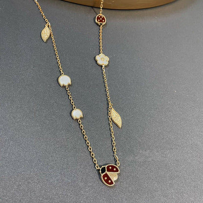 [Max Jewelry ]LUCKY SPRING 15 MOTIFS GOLD NECKLACE