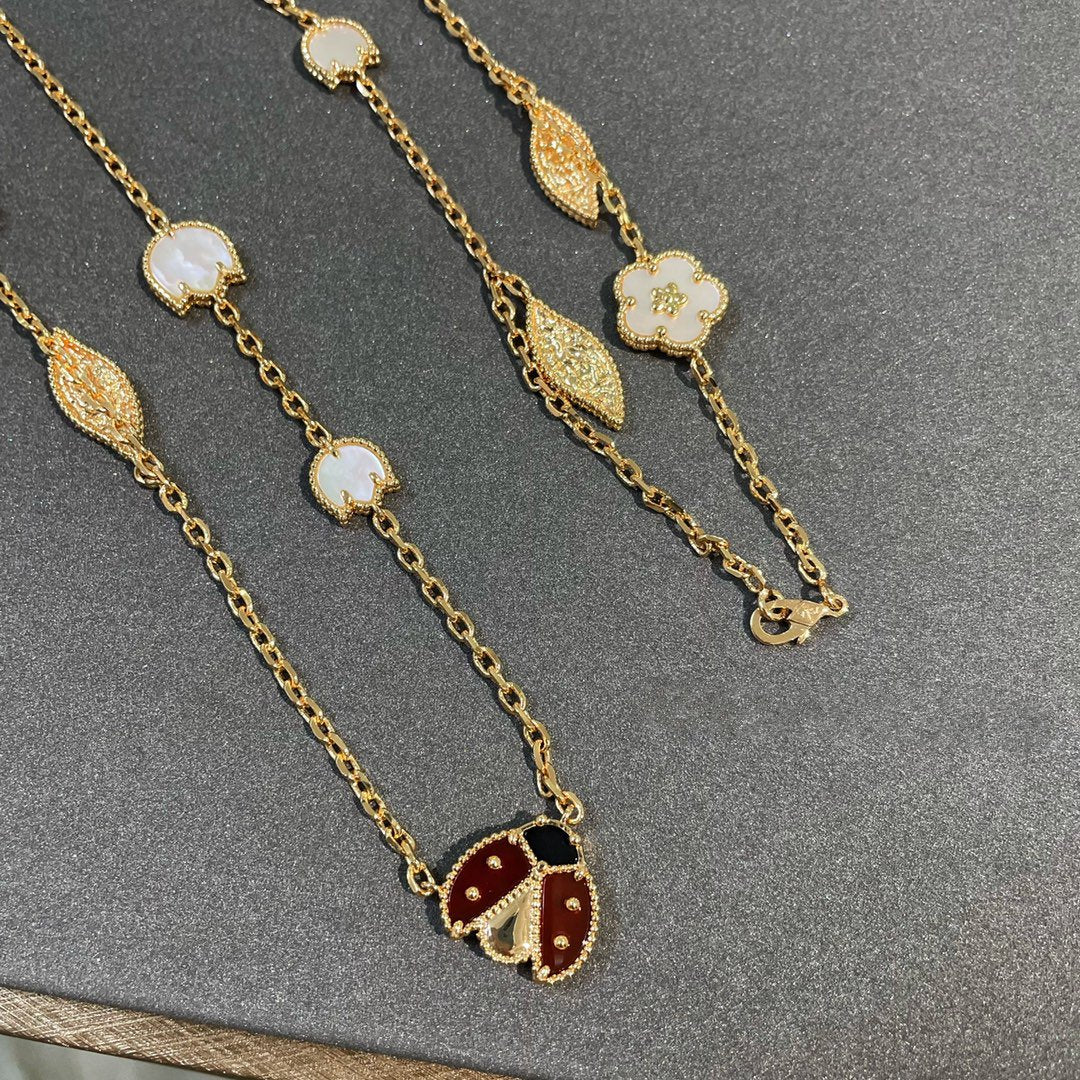 [Max Jewelry ]LUCKY SPRING 15 MOTIFS GOLD NECKLACE