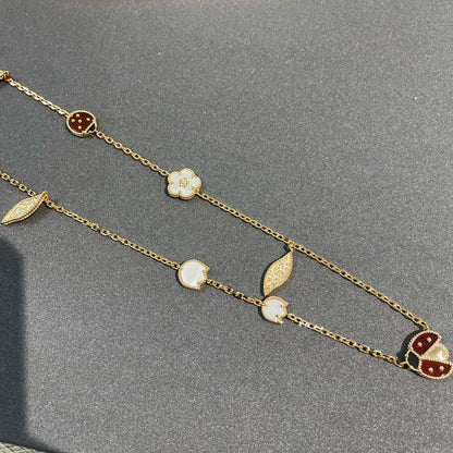 [Max Jewelry ]LUCKY SPRING 15 MOTIFS GOLD NECKLACE